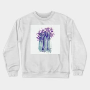 Forest Trees Watercolor Painting Crewneck Sweatshirt